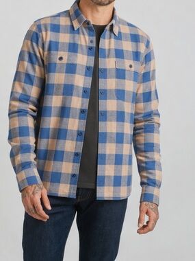 Lands’ End x Blake Shelton Plaid Shirt – XXL | 100% Cotton | Western Workwear |